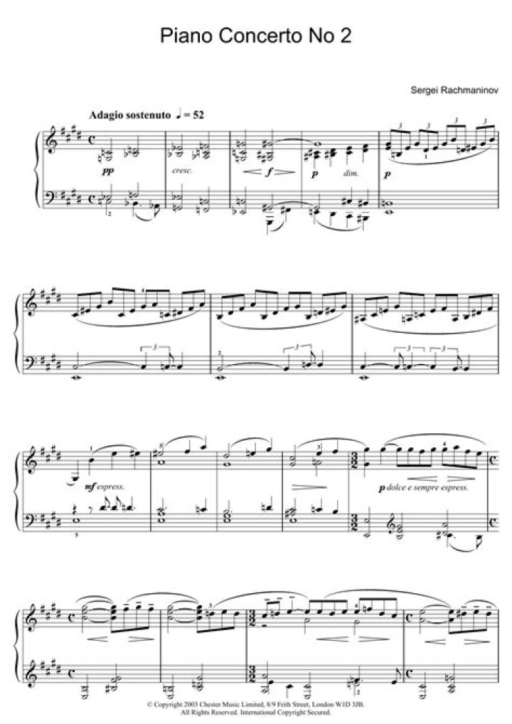 Rachmaninoff Piano Concerto No 2 Sheet Music PDF Download