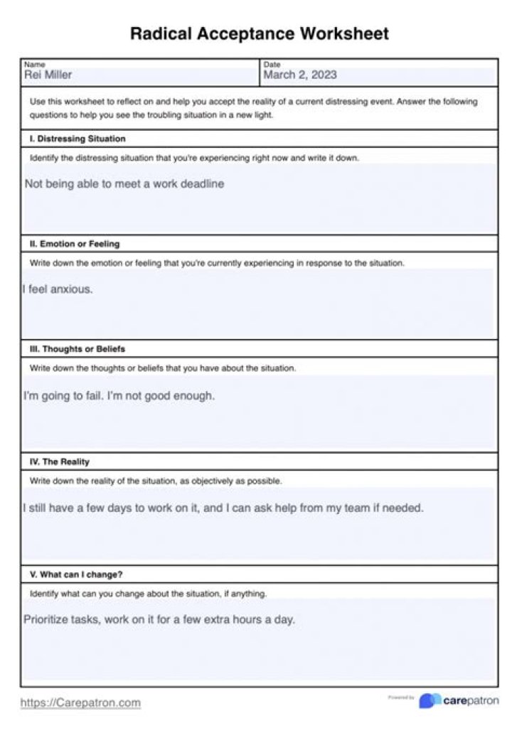 Radical Acceptance DBT Worksheet PDF – Transform Emotional Struggles into Self-Compassion