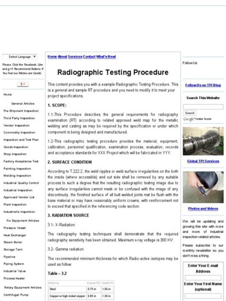 Radiographic Testing Procedure PDF: Step-by-Step Guide & Standards