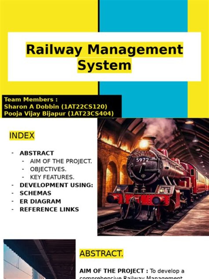 Railway Management System Project PDF: Complete Implementation Guide