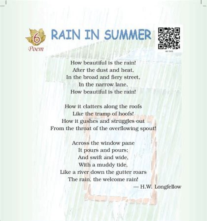 Rain in Summer: Poem Questions & Answers in PDF Format