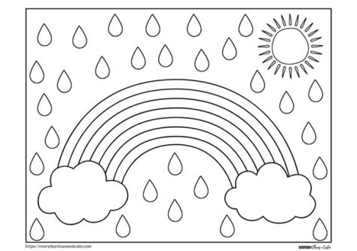 Free Rainbow Colouring Sheet PDF for Instant Download