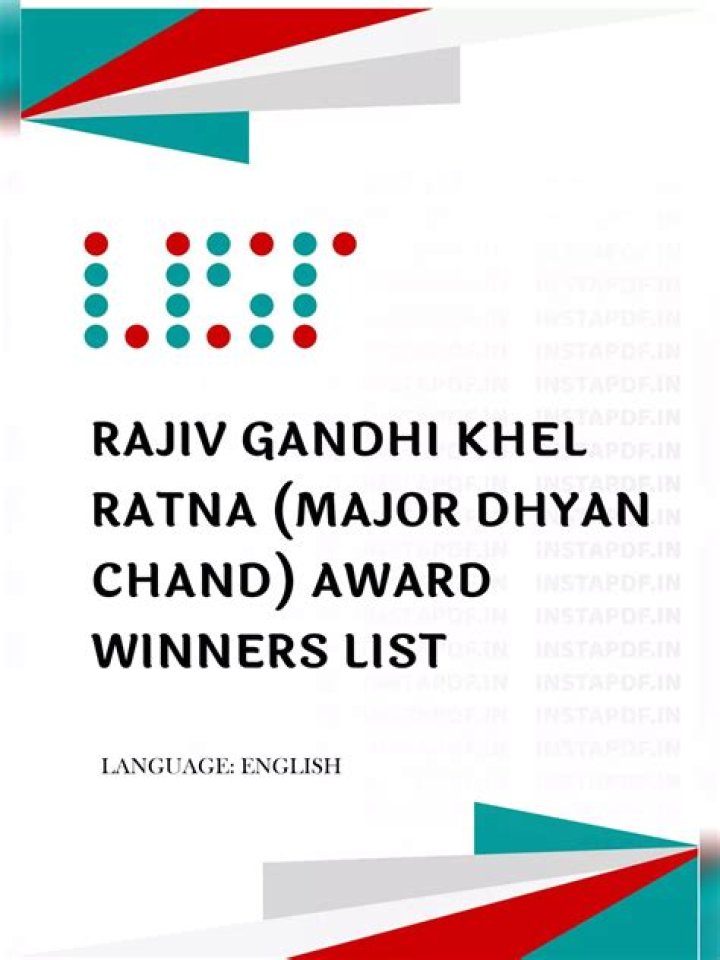 Rajiv Gandhi Khel Ratna Award Winners List PDF: Complete 2024 Edition