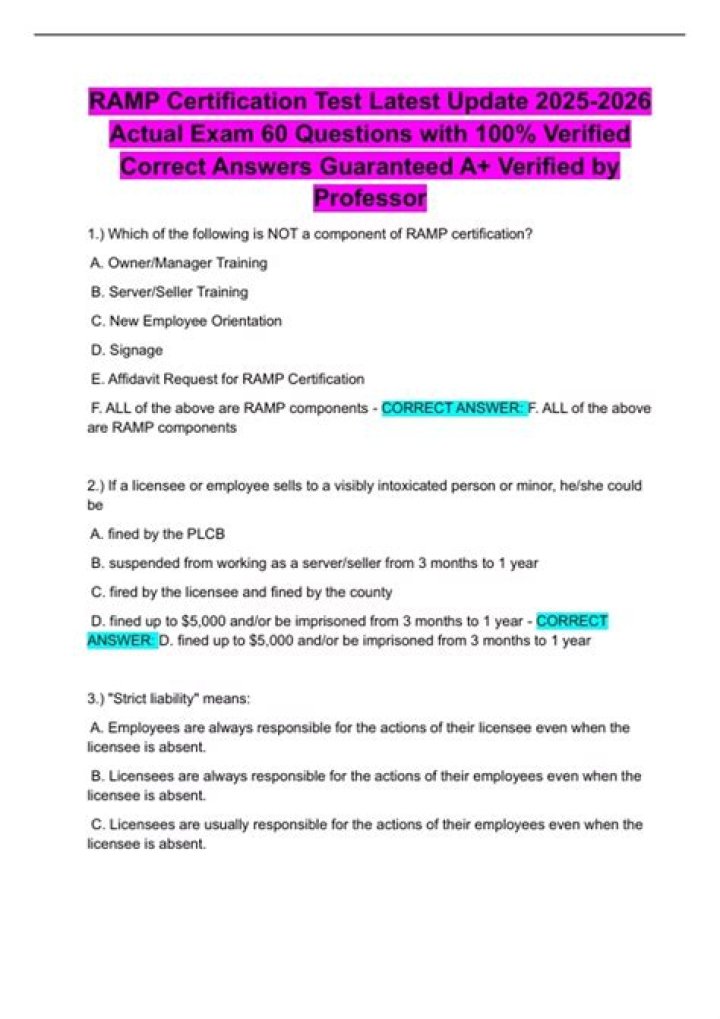 Ramp Certification Answers PDF: Official Guide & Frequently Asked Questions