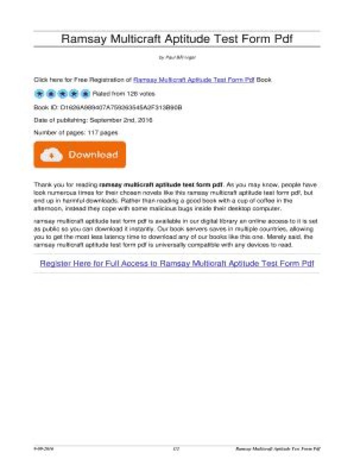 Ramsay Multicraft Test PDF: Expert Practice Guide & Download