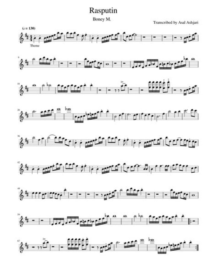 Rasputin Sheet Music PDF – Play the Legend with Easy Access