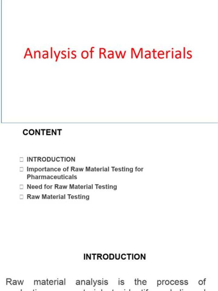Essential Raw Material Testing in Pharmaceuticals: Essential PDF Guide