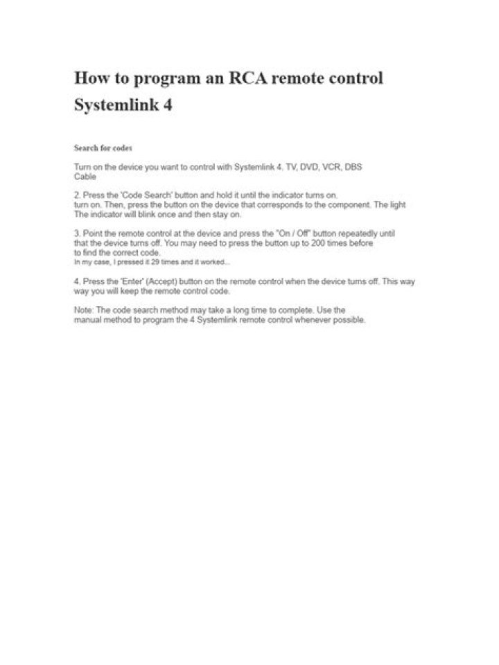 RCA SystemLink 4 Code List PDF – Instant Access to Critical Codes