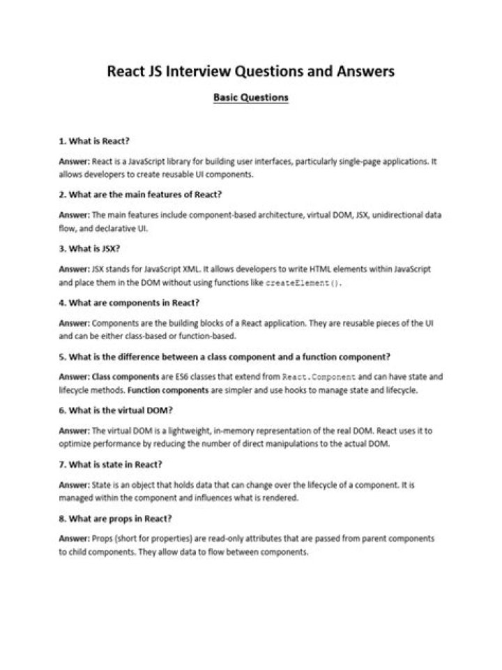 React JS Interview Questions & Answers PDF: Master Frontend Interview Prep