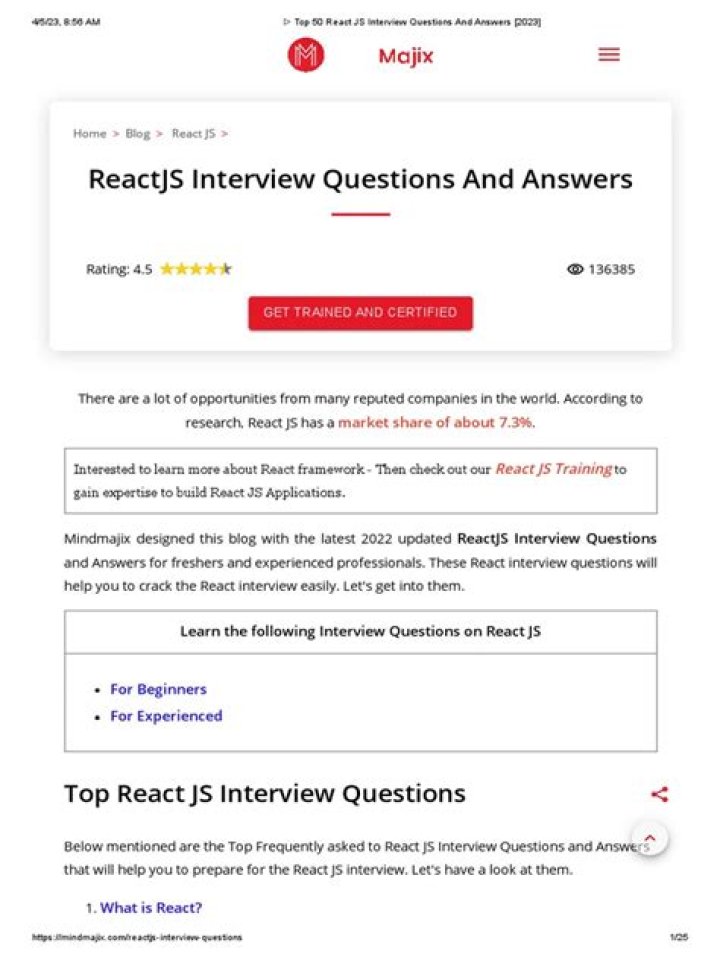 React JS Questions & Answers PDF: Master Front-End Development