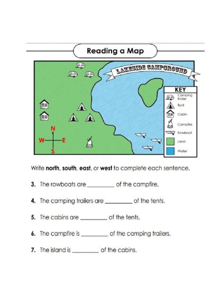 Master Map Reading with This Free Worksheet PDF