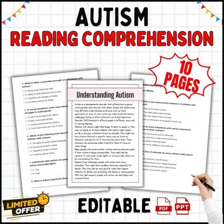 Free Reading Comprehension Worksheets for Autism – Instant PDF Download