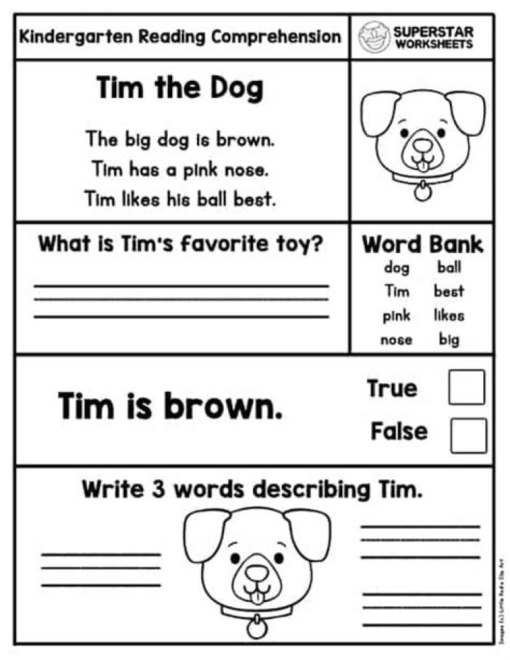 Free Reading Worksheet for Kindergarten PDF – Instant Download