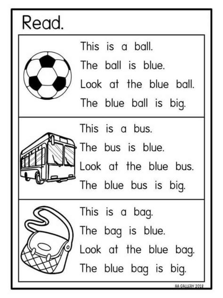 Free Printable Reading Worksheets for Kindergarten PDF