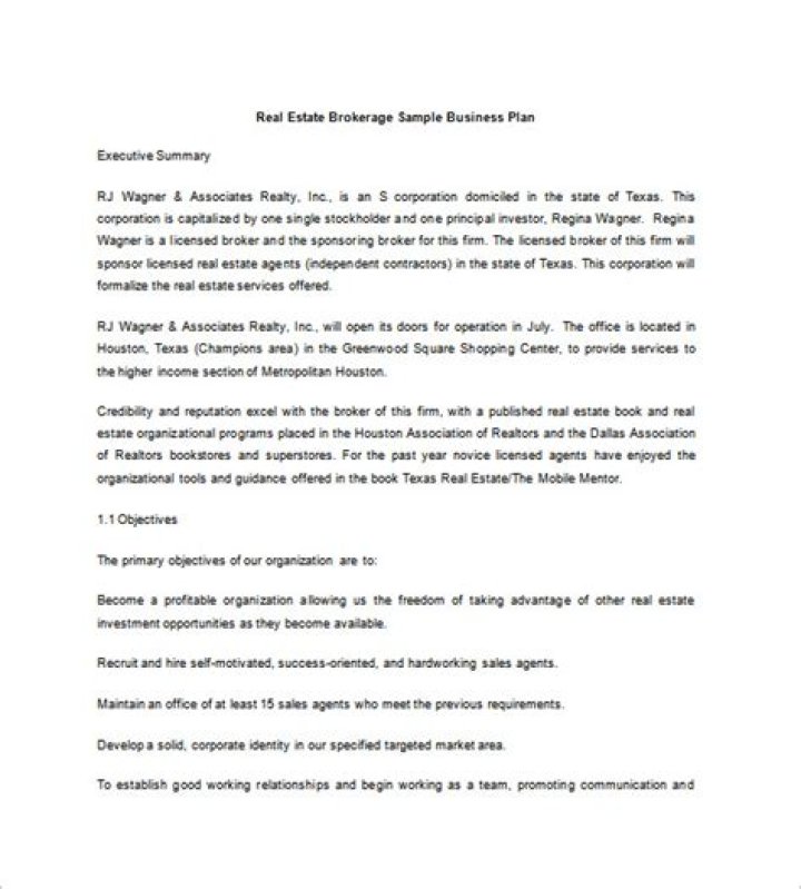 Real Estate Agent Business Plan Template PDF – Ready to Launch Your Success