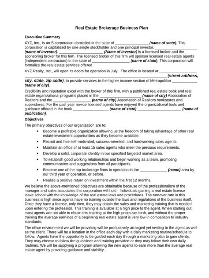 Real Estate Brokerage Business Plan PDF: Build Your Empire Fast