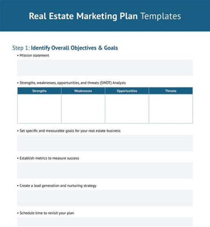 Real Estate Marketing Plan Template PDF – Instant Download