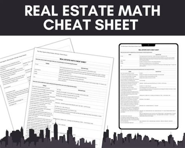 Real Estate Math Worksheets PDF – Free Download for Students & Professionals