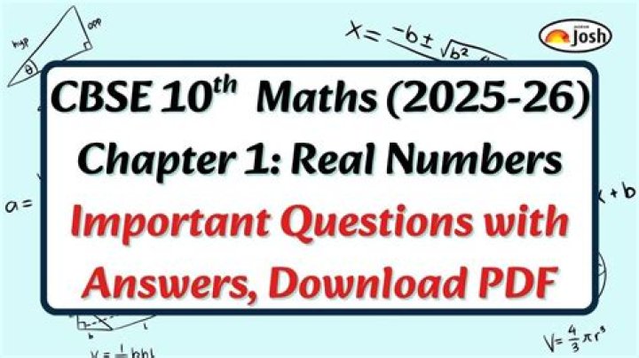 Real Numbers Class 10 CBSE Important Questions & Solutions PDF with Answers