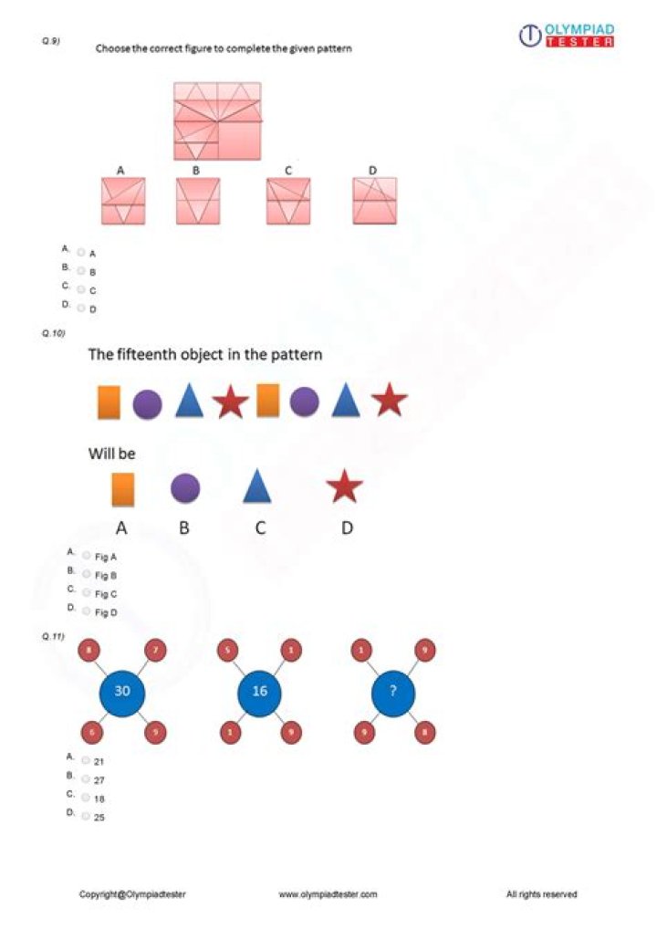 Reasoning Questions for Class 3 PDF – Free Printable Worksheets