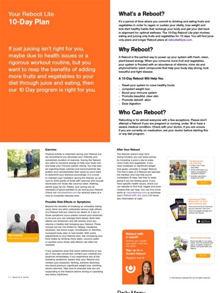 Reboot with Joe’s 10-Day Recovery Plan PDF