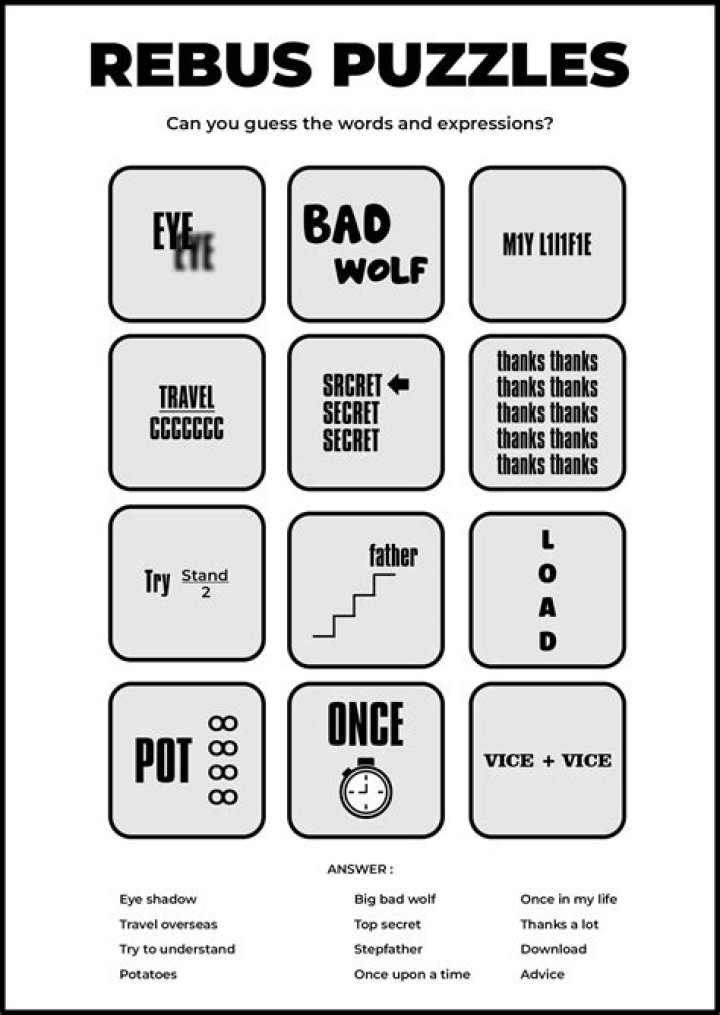 Rebus Puzzles and Answers PDF: Solve Fun Brain Teasers & Get Instant Answers