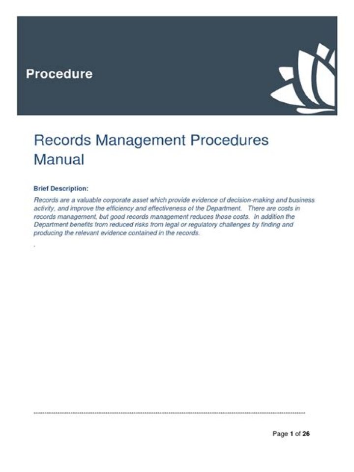 Complete Records Management Procedures Manual PDF