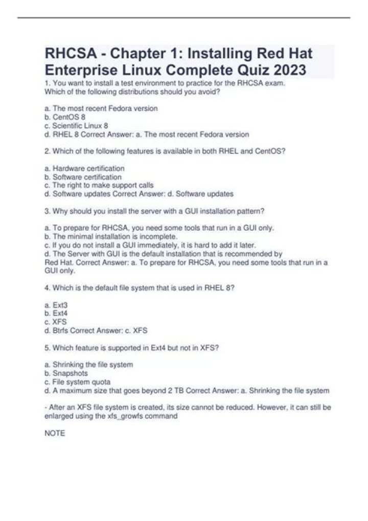 Red Hat Linux Exam Questions PDF – Practice Tests & Study Guide
