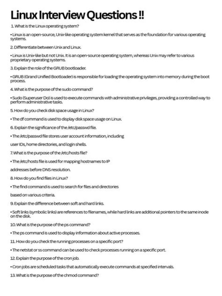 Red Hat Linux Interview Questions & Answers PDF – Expert Guide
