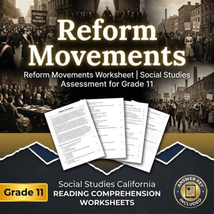 Reform Movements Worksheet PDF: Analyze Key Historical Reform Movements