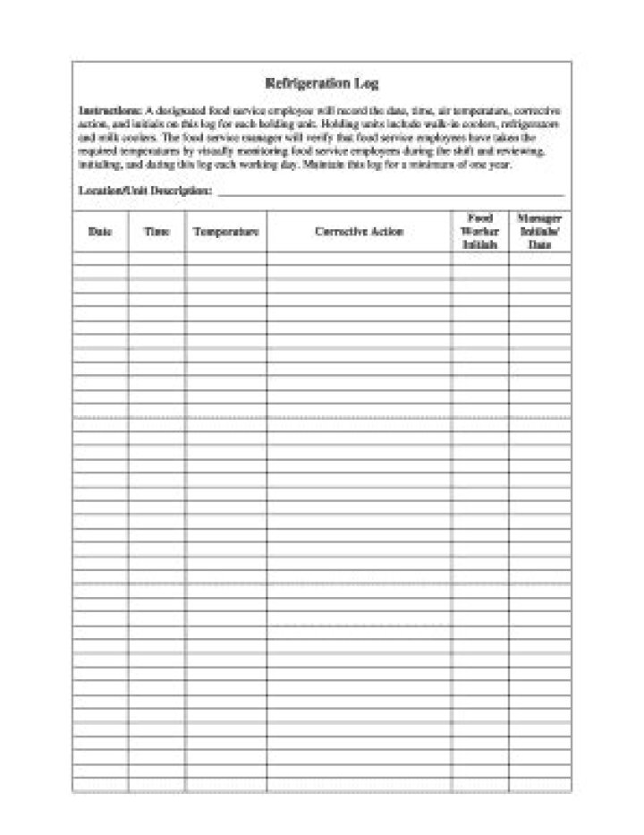 Refrigerant Log Sheet PDF – Free Download & Compliance Template