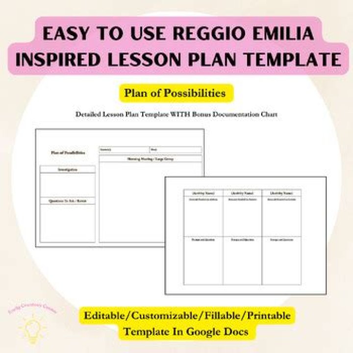 Free Reggio Emilia Lesson Plans PDF for Early Childhood Teachers