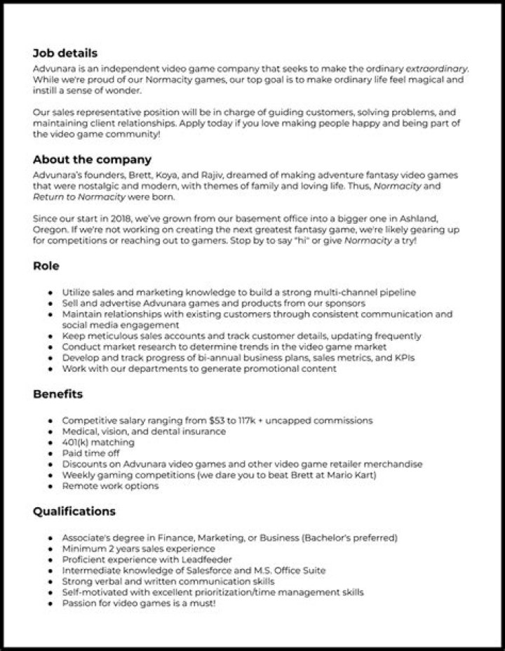 Regional Sales Manager Job Description PDF: Requirements & Responsibilities