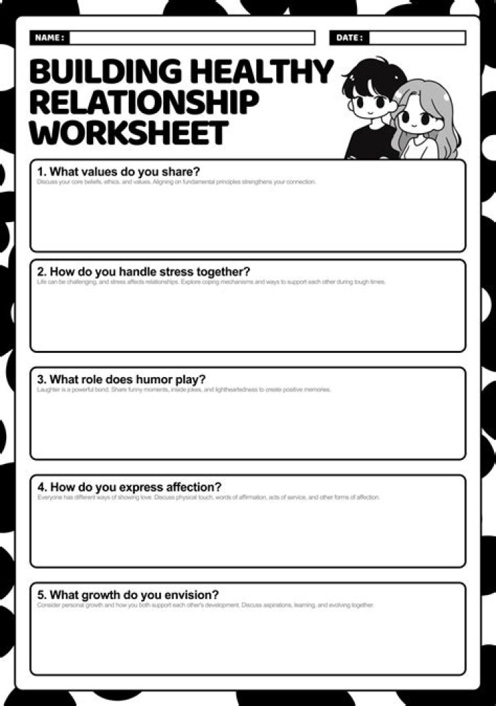 Free Relationship Worksheets PDF for Stronger Connections