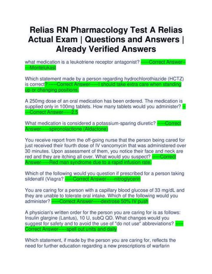 Relias Pharmacology Assessment A Answers PDF: Step-by-Step Guide