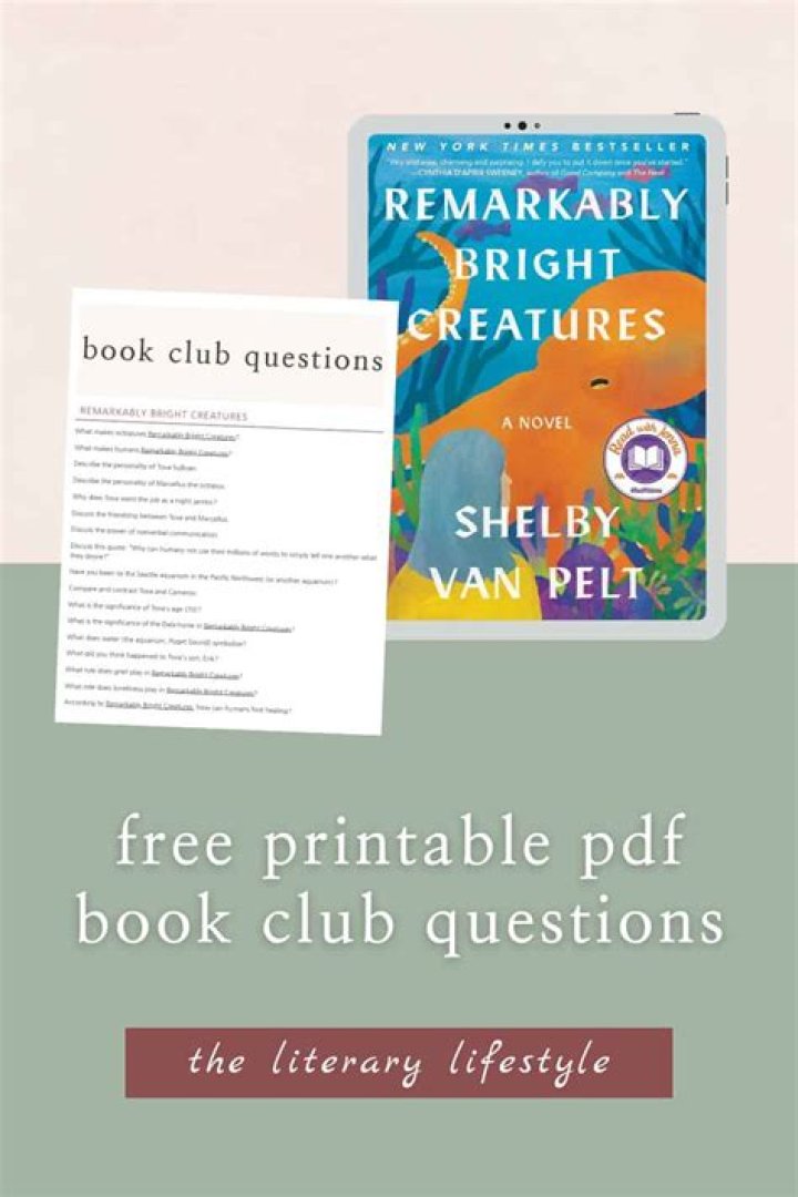 Remarkably Bright Creatures Book Club Questions PDF: Engaging Discussion Ideas