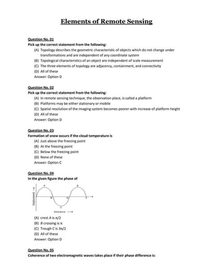 Remote Sensing Questions & Answers PDF: Expert Guide to Key Concepts