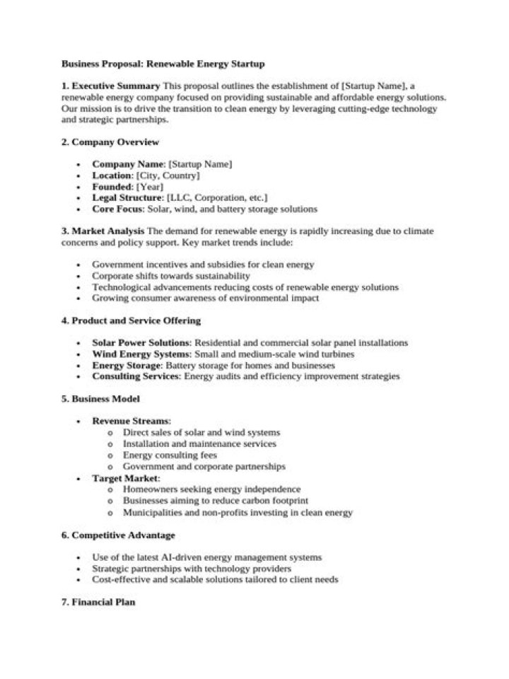 Renewable Energy Startup Business Plan PDF: Step-by-Step Guide