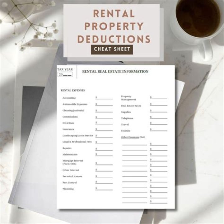 Maximize Savings: Rental Property Tax Deductions Worksheet PDF