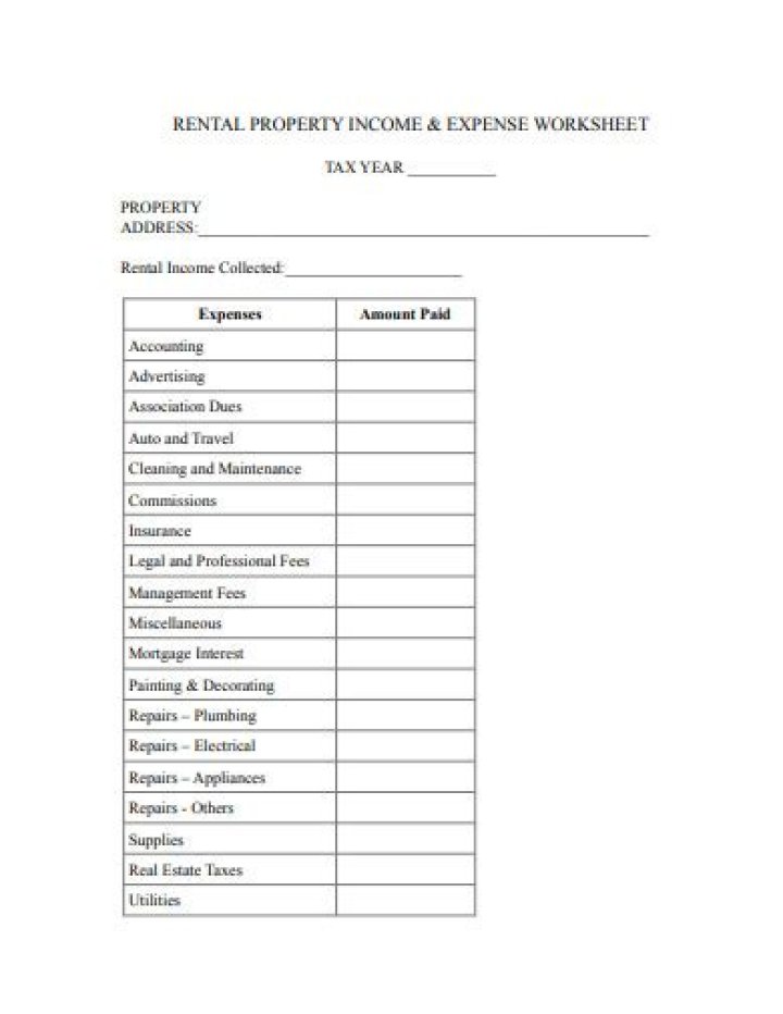Download Free Rental Property Worksheet PDF for Smart Rentals