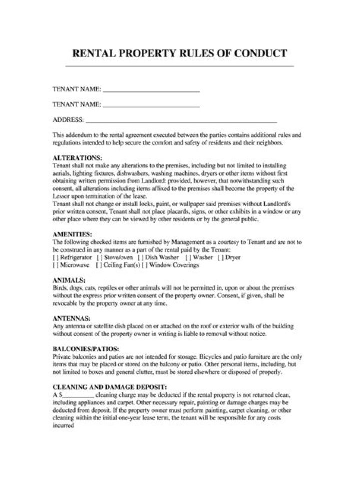Rental Rules List PDF: Essential Guidelines for Tenants & Landlords
