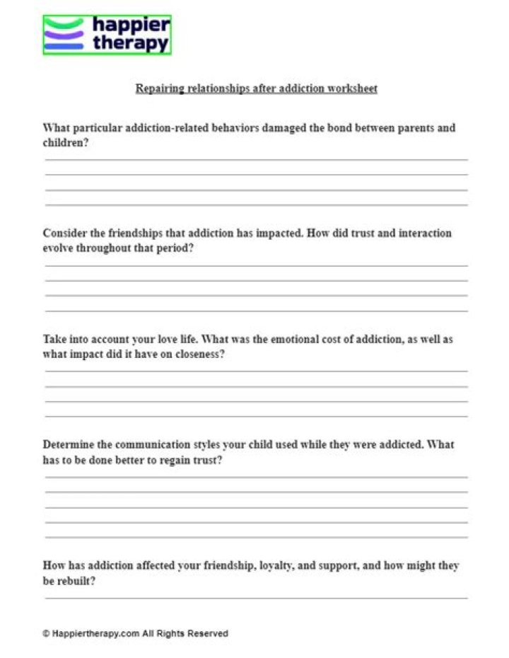 Repairing Relationships After Addiction: Free Worksheets PDF to Heal & Rebuild