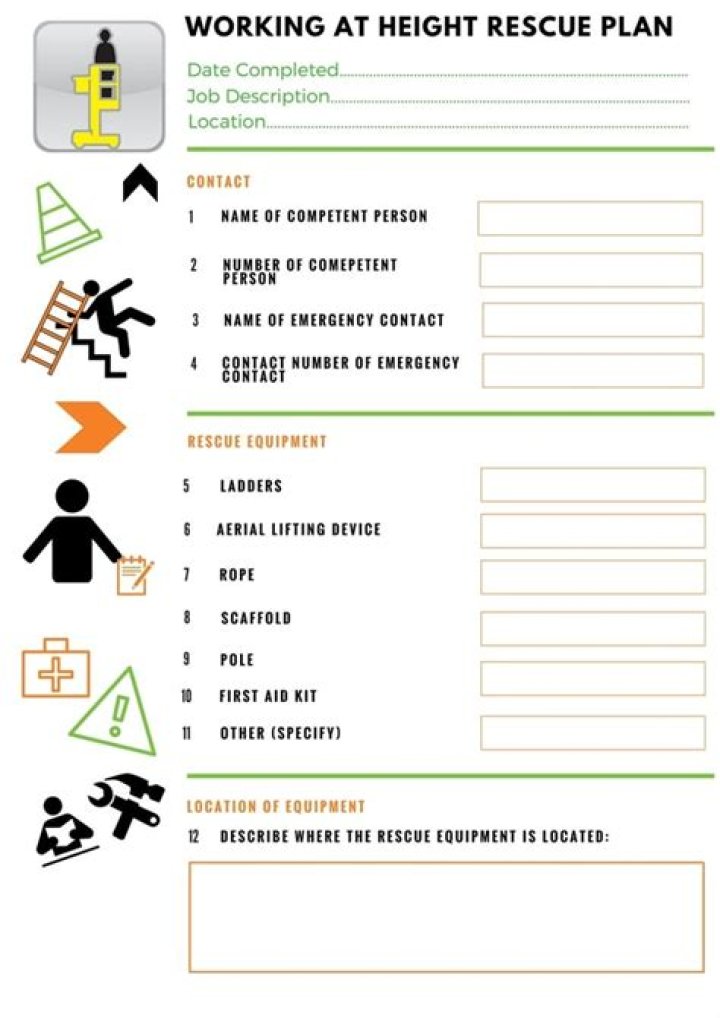 Comprehensive Rescue Plan for Working at Height PDF