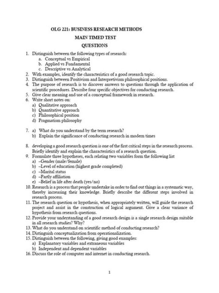 Research Methods Exam Questions PDF: Study Smarter with Instant Answers