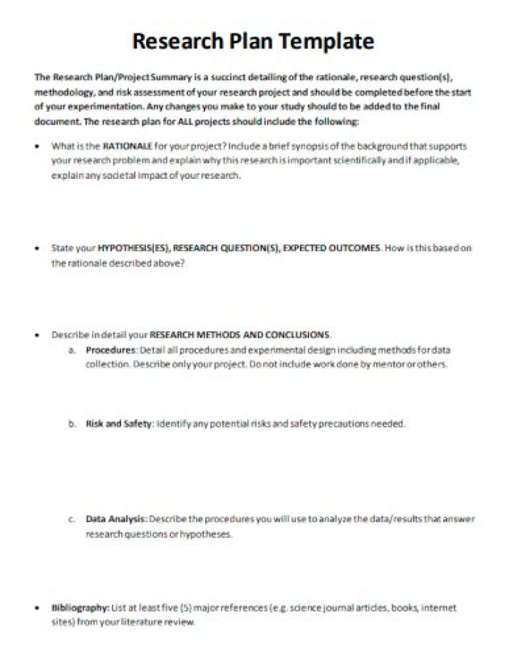 Research Plan Example PDF: Step-by-Step Template for Success