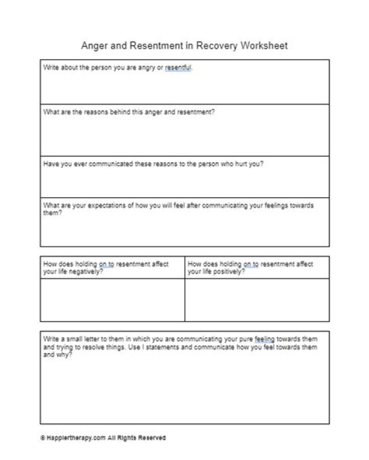 Confront Resentments in Recovery: Free PDF Worksheet to Heal and Move Forward