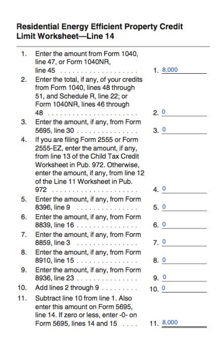 Residential Clean Energy Credit Limit Worksheet PDF – Get Your Free Guide