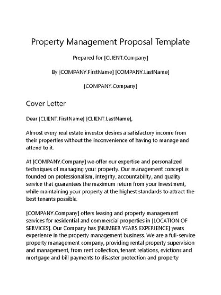 Residential Property Management Proposal PDF – Professional & Customizable