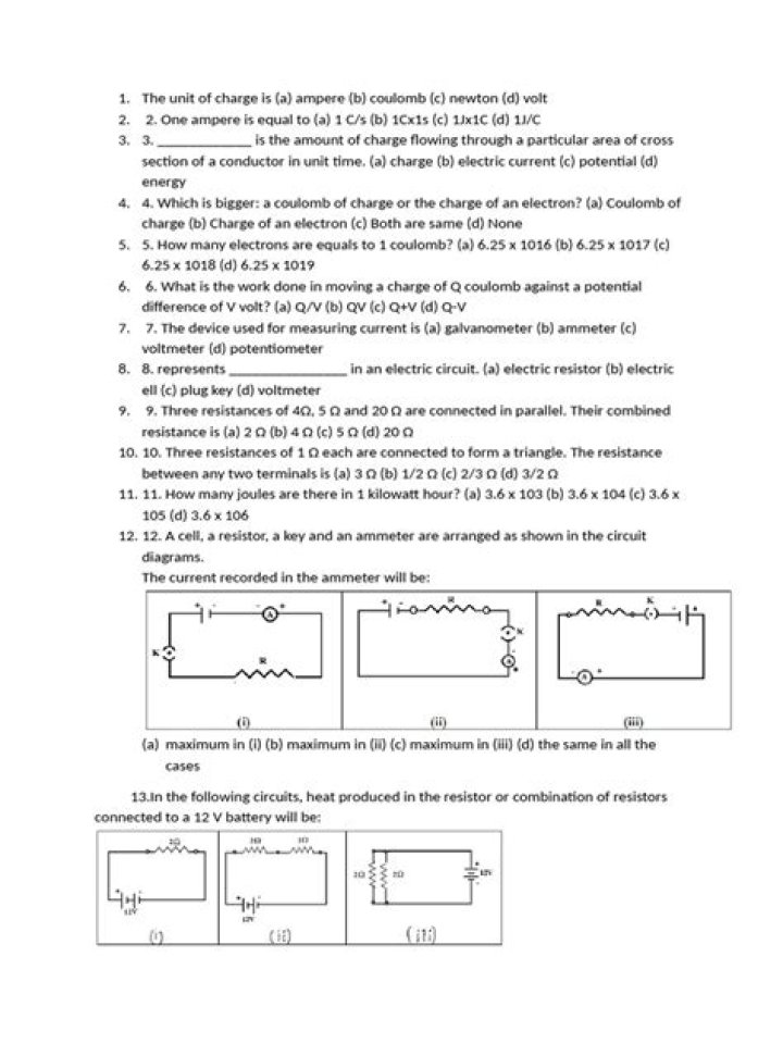 Resistance & Resistivity Worksheet PDF – Practice Electrical Properties