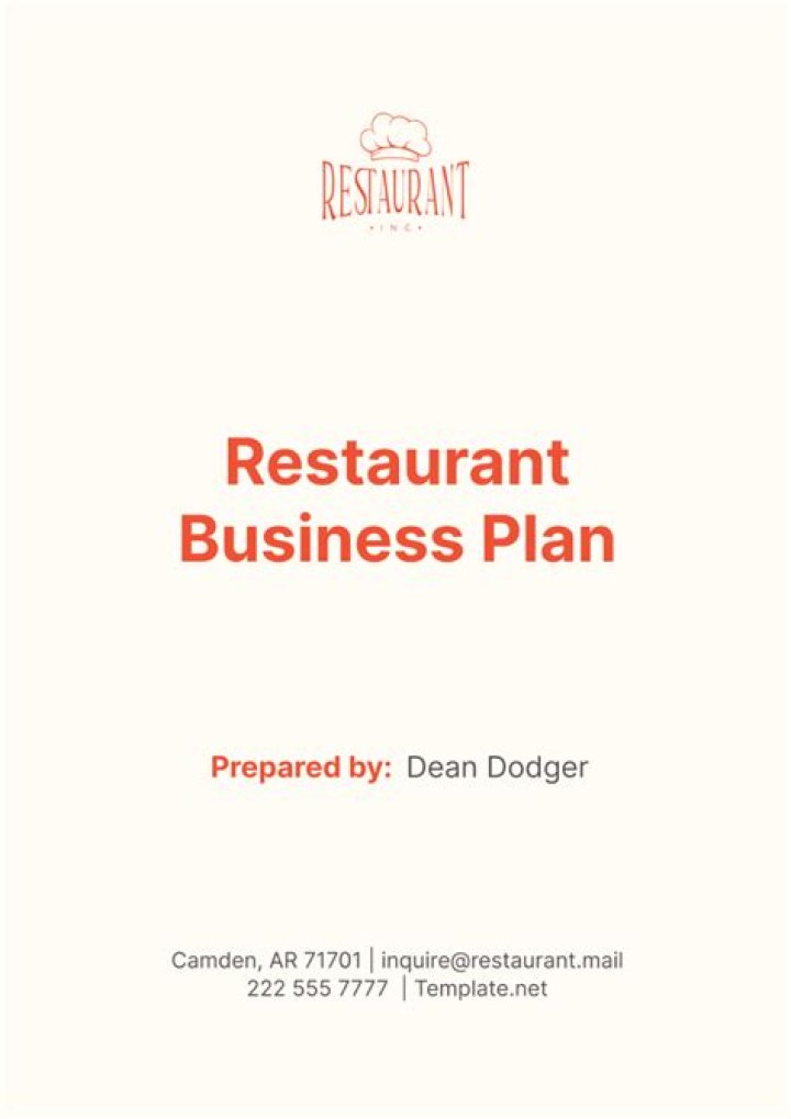 Download Free Restaurant Business Plan PDF – Start Your Restaurant Today